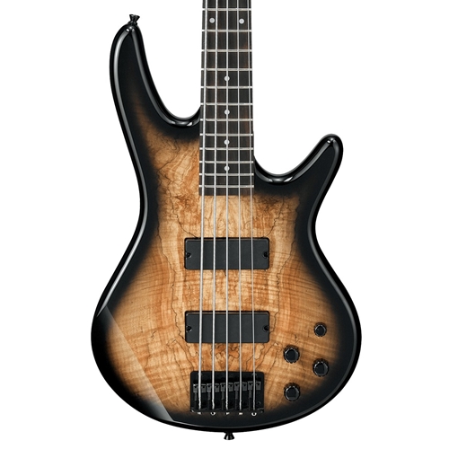 Ibanez GSR205SMCNB GSR205SM Gio Electric Bass Guitar, Spalted Maple, Charcoal Brown Burst