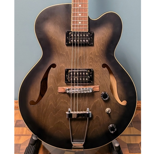 Used Ibanez AF55TKF Artcore Hollowbody Guitar, Transparent Black Flat