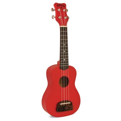 Kohala KT-SRD Tiki Soprano Ukulele, Red