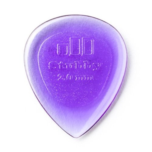 Dunlop 474P2.0 Stubby Jazz Guitar Picks, 2.0mm Purple 6 Pack
