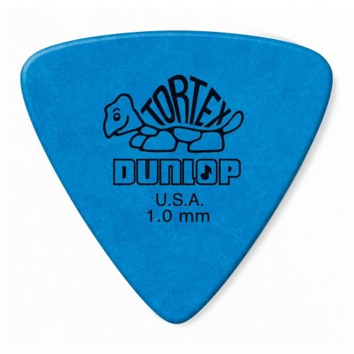Dunlop 431P1.0 Tortex Triangle Guitar Picks, 1.0mm Blue 6 Pack