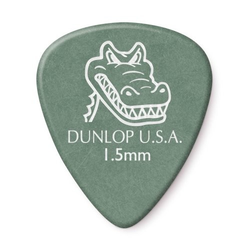 Dunlop 417P1.50 Gator Grip Standard Guitar Pick, 1.50mm Green 12 Pack