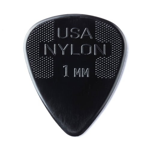 Dunlop 44P1.0 Nylon Standard Guitar Pick, 1.0mm Black 12 Pack