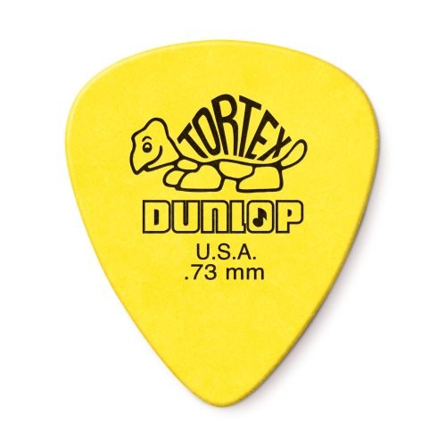 Dunlop 418P.73 Tortex Standard Guitar Picks, .73mm Yellow 12 Pack