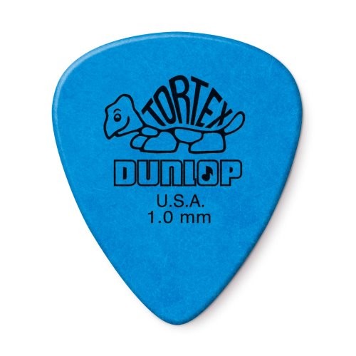Dunlop 418P1.0 Tortex Standard Guitar Pick, 1.0mm Blue 12 Pack