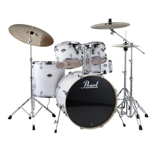 Pearl Export EXX 5 Piece Drum Set with Hardware and 22" Kick, Pure White