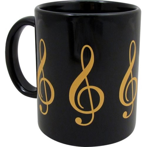 Aim AIM1802 G-Clef Mug 3-D Black and Gold