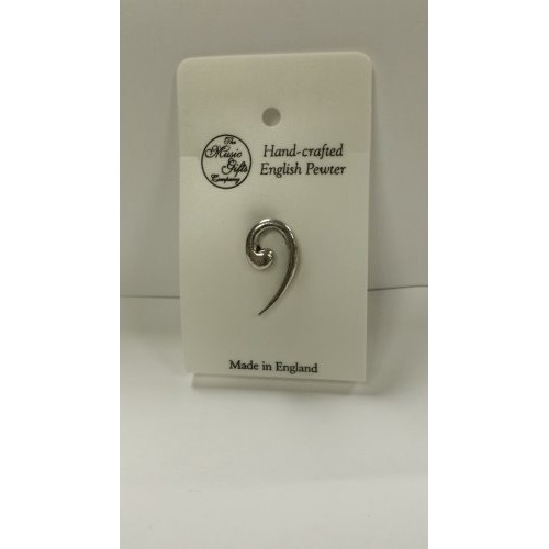 Music Gift MGM18 Pewter Pin - Bass Clef