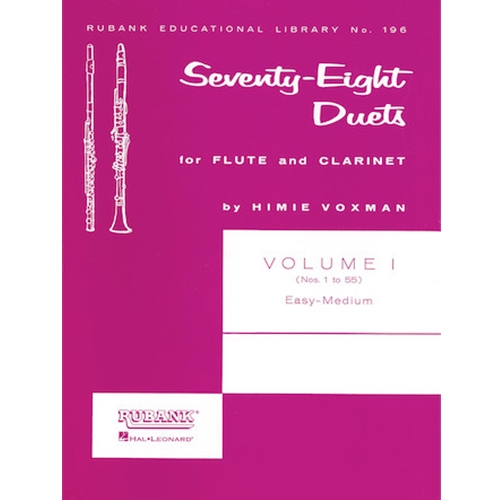 78 Duets for Flute and Clarinet Volume 1 - Easy to Medium (No. 1-55)
