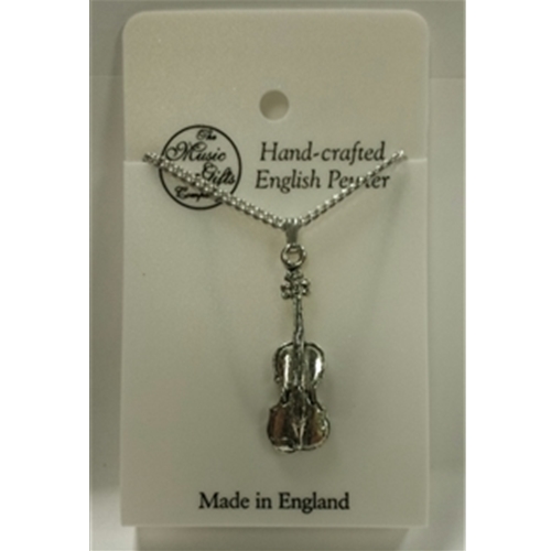 Music Gift PP2 Violin Pewter Necklace