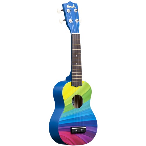 Tropical Series Soprano Ukulele, Wavy Rainbow