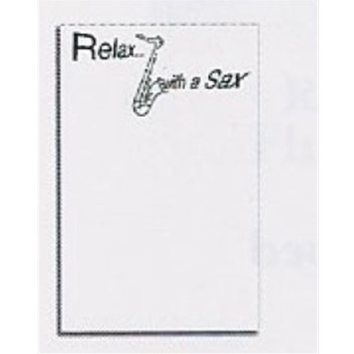 Music Gift RWS010 Relax with a Sax Note Pad