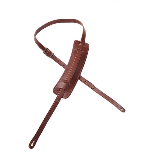 Levy's M25-BRG 5/8" carving leather guitar strap Burgundy