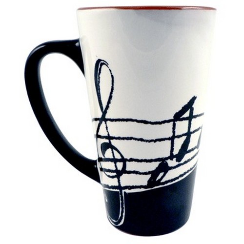 Aim AIM56109 Latte Mug Music Notes, 16oz