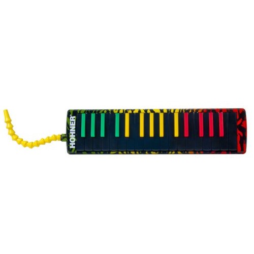 Hohner AB32-RASTA 32 Key Airboard Rasta Print w/ Bag & Blowflow Mouthpiece