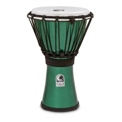 Toca TFCDJ-7MG 7" Freestyle ColorSound Djembe, Metallic Green