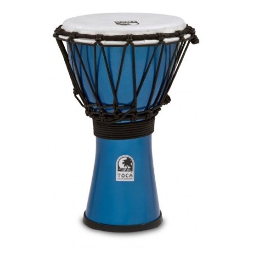 Toca TFCDJ-7PB 7" Freestyle ColorSound Djembe, Metallic Blue