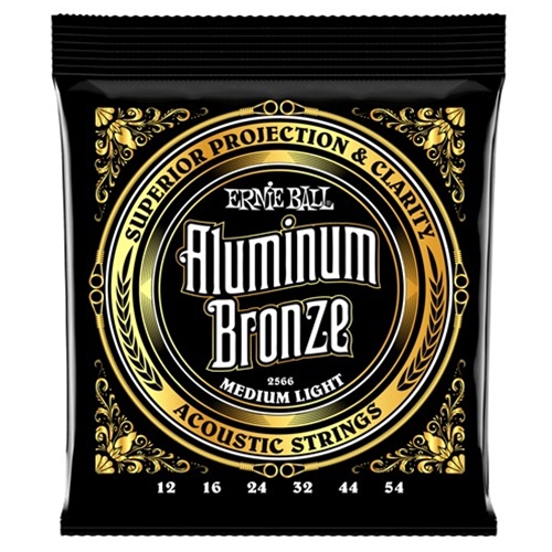 Ernie Ball EB2566 Aluminum Bronze Med-Light Acoustic 12-54 Guitar Strings