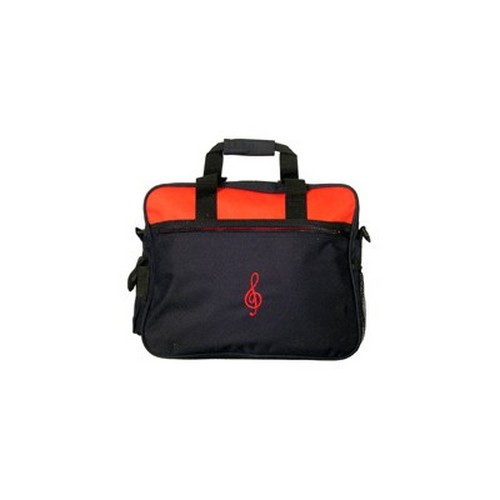 Aim AIM4922 Black/Red Music Portfolio Bag w/G-Clef