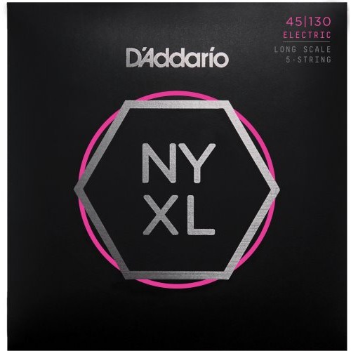 D'Addario NYXL45130 Electric Bass String Set Long Scale, Regular Light 5-String