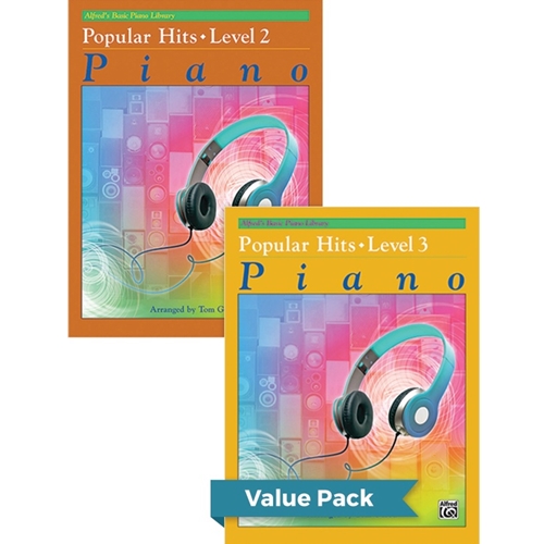 Alfred's Basic Piano Library: Popular Hits, Levels 2 & 3 (Value Pack)