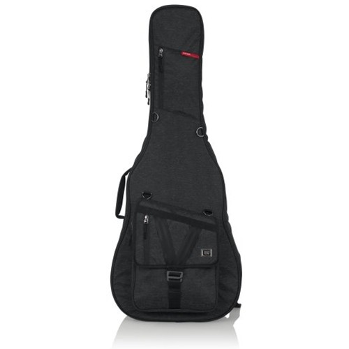 Gator GT-ACOUSTIC-BLK Transit Series Acoustic Guitar Gig Bag with Charcoal Exterior