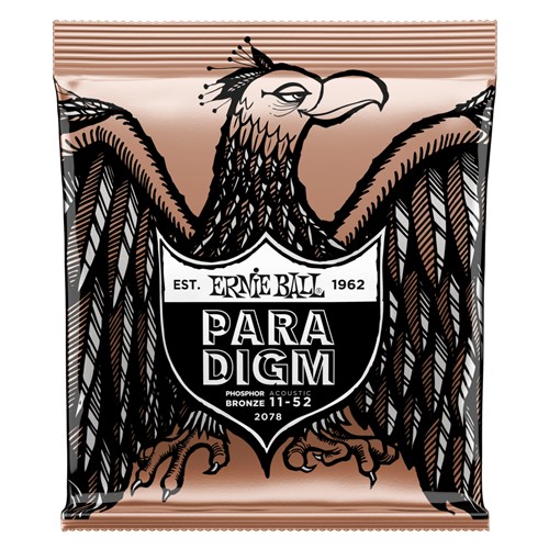 Ernie Ball P02078 Paradigm Light Phosphor Bronze Acoustic Guitar Strings 11-52
