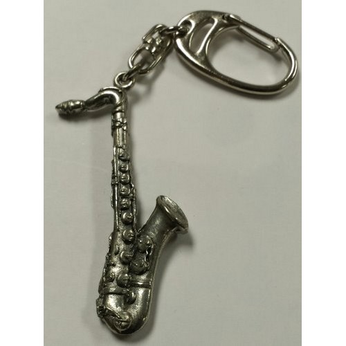 Beacock Music Music Gift KEY24 Saxophone Keychain Pewter