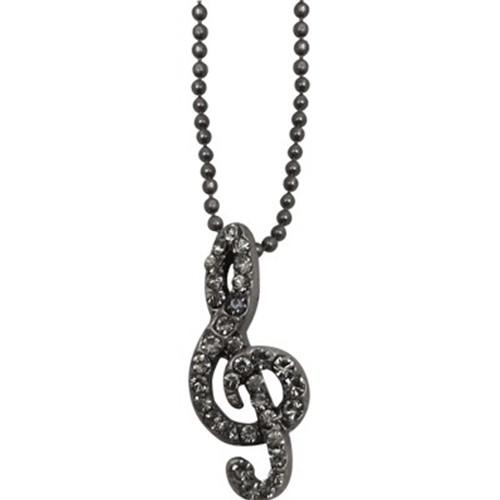 Aim N482 Necklace G-Clef Crystal Grey/Pewter
