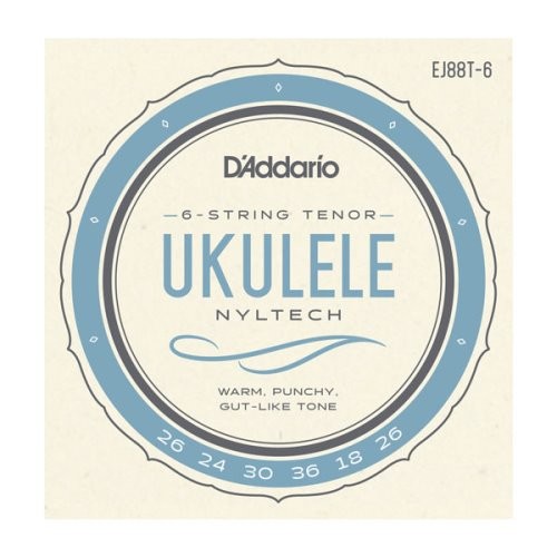 D'Addario EJ88T-6 Tenor Nyltech 6-St Ukulele Set
