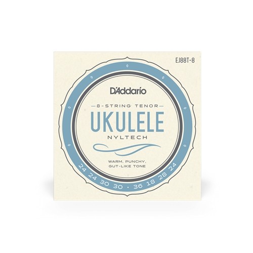 D'Addario EJ88T-8 Tenor Ukulele Strings, 8 String, Nyltech