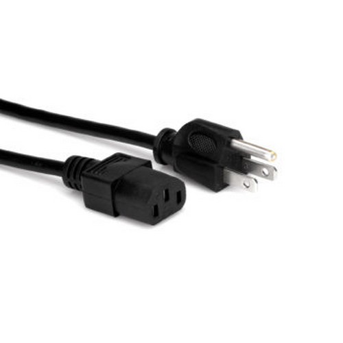 Hosa PWC-1 18 AWG, IEC C13 to NEMA 5-15P, Power Cord