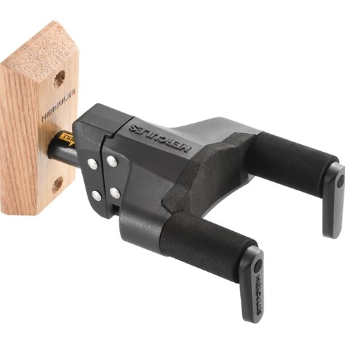Hercules GSP38WBPLUS Auto Grip System (AGS) Guitar Wall Hanger Short Arm, Wooden Base