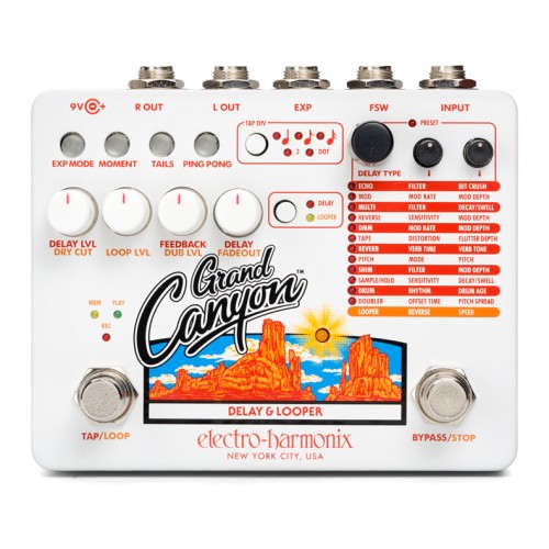 Electro-Harmonix Grand Canyon Delay and Looper Effects Pedal