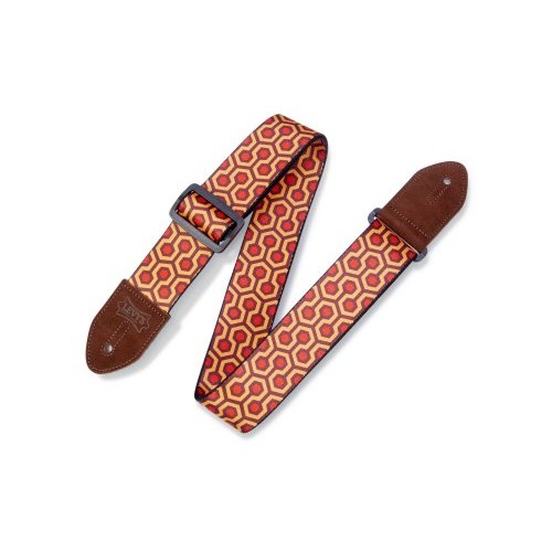 Levy's MP2-007 Burgundy Mustard Red Hex Guitar Strap