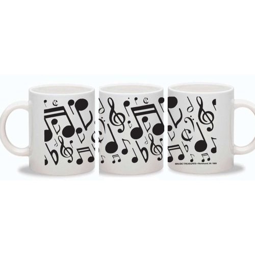 Music Treasures C641 Big Notes Music Coffee Mug - White