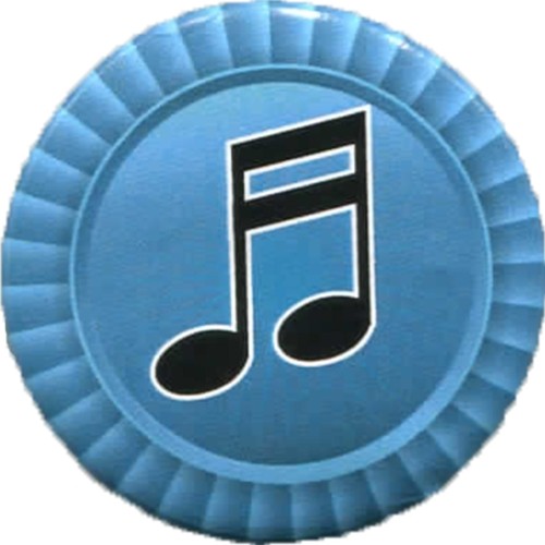 Aim AIM929 Blue Ribbon Music Note Button