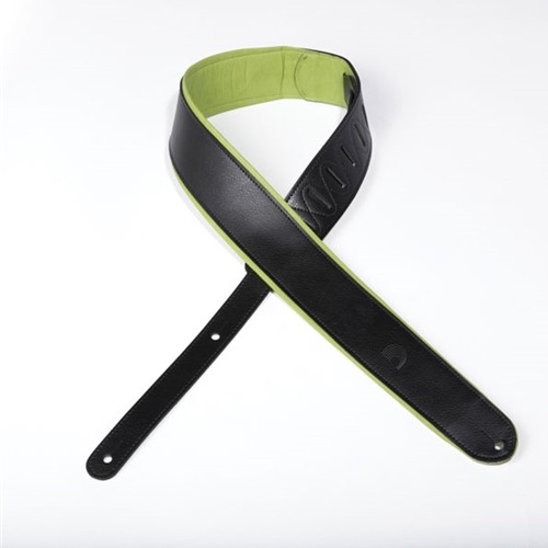 Green leather clearance guitar strap