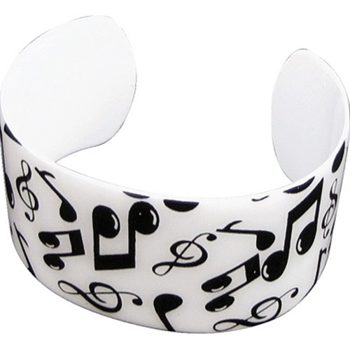 Aim AIM29315 Bracelet Cuff Notes White/black