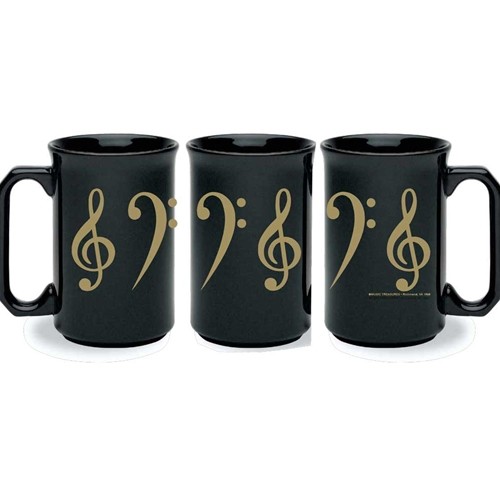 Music Treasures 600593 Clef Mug - Black