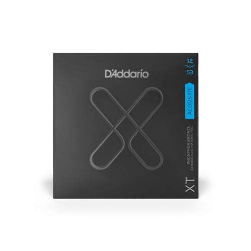 D'Addario XTAPB1253 XT Acoustic Phosphor Bronze Strings, Light, 12-53
