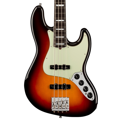 Fender American Ultra Jazz Electric Bass Guitar, Rosewood Fingerboard, Ultraburst