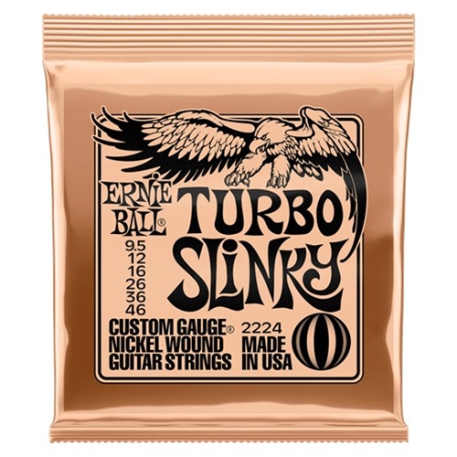 Ernie Ball EB2224 Turbo Slinky Nickel Wound Electric Guitar Strings 9.5 - 46 Gauge