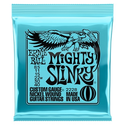 Ernie Ball EB2228 Mighty Slinky Nickel Wound Electric Guitar Strings 8.5 - 40 Gauge