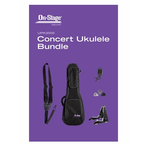 On-Stage UPK2000 Concert Ukulele Bundle