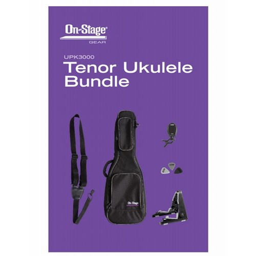 On-Stage UPK3000 Tenor Ukulele Bundle