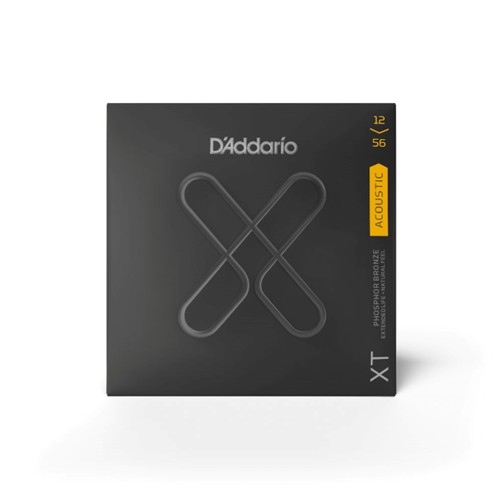 D'Addario XTAPB1256 XT Acoustic Phosphor Bronze Strings, Light Top/Medium Bottom, 12-56