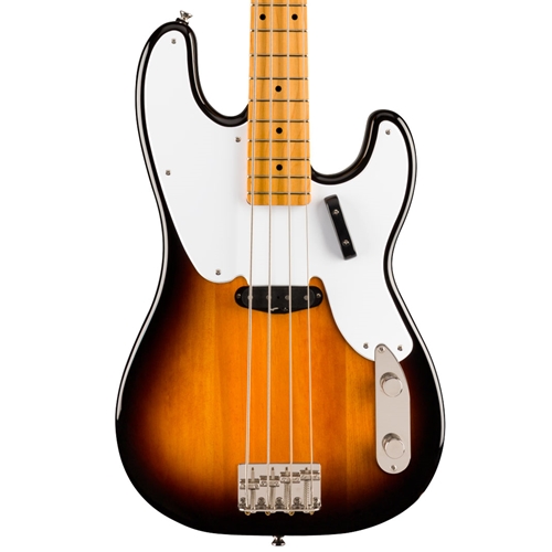 Squier Classic Vibe '50s Precision Electric Bass Guitar, Maple Fingerboard, 2-Color Sunburst Burst 4-String