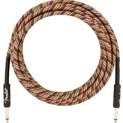 Fender 0990918299 18.6' Festival Instrument Cable, Pure Hemp, Rainbow