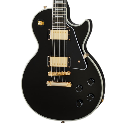 Beacock Music - Epiphone Les Paul Custom Electric Guitar, Ebony